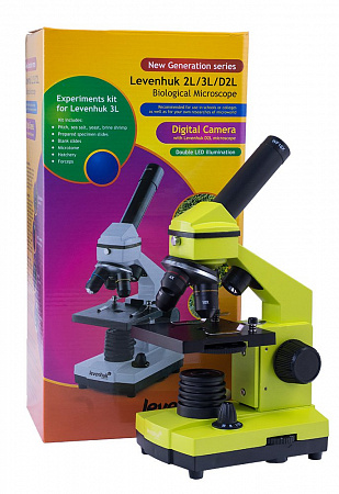 Микроскоп Levenhuk Rainbow 2L NG Lime\Лайм