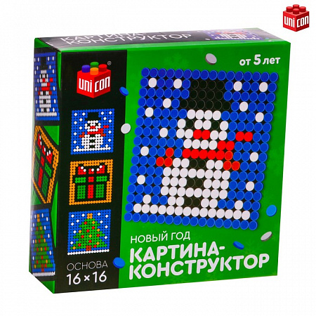 Картина - конструктор «Новый год», размер 16 × 16 см Картина - конструктор «Новый год», размер 16 × 16 см