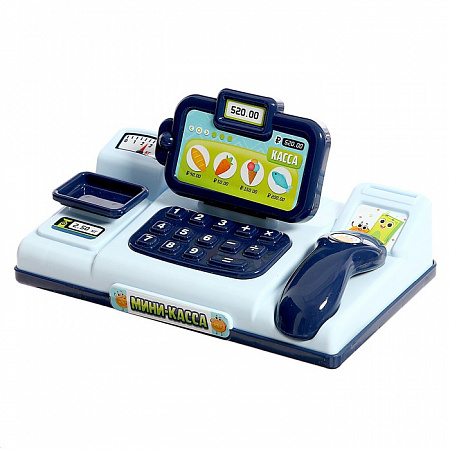 ZABIAKA Набор игровой "Мини-касса" SL-05977 звук, цвет синий